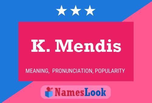 K. Mendis Name Poster