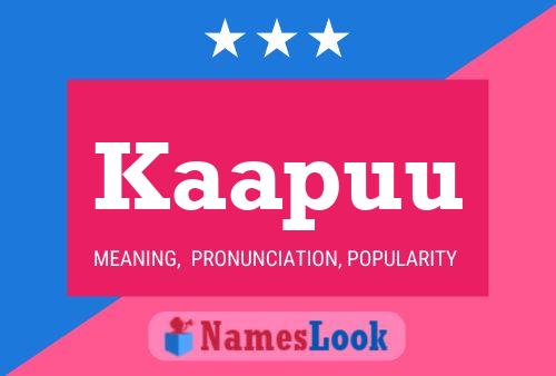 Kaapuu Name Poster