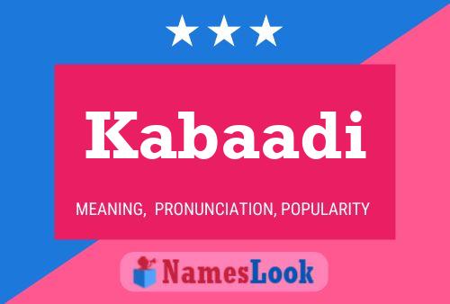 Kabaadi Name Poster