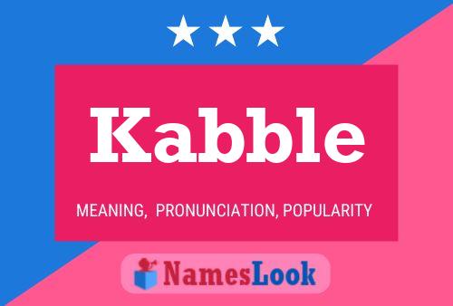 Kabble Name Poster