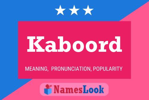 Kaboord Name Poster