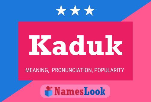 Kaduk Name Poster