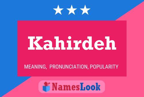 Kahirdeh Name Poster