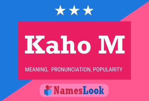 Kaho M Name Poster