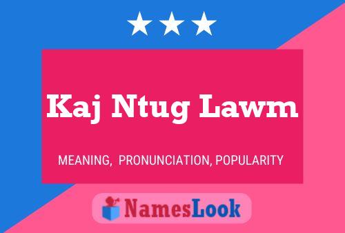 Kaj Ntug Lawm Name Poster