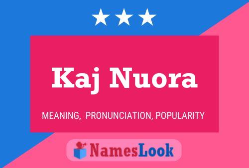 Kaj Nuora Name Poster