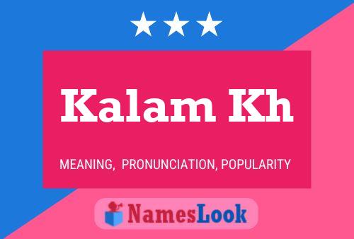 Kalam Kh Name Poster