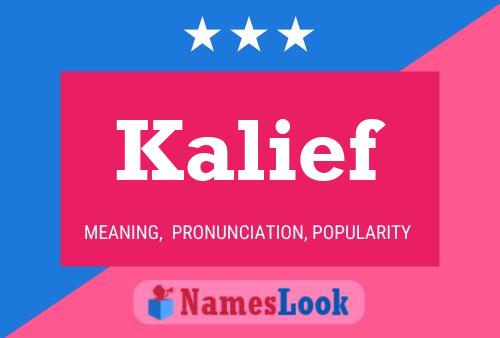 Kalief Name Poster