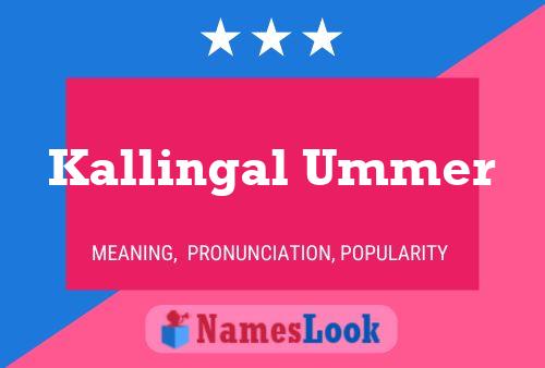 Kallingal Ummer Name Poster