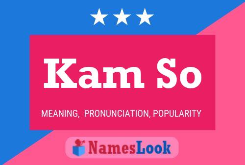 Kam So Name Poster