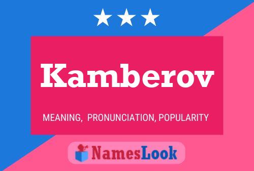 Kamberov Name Poster