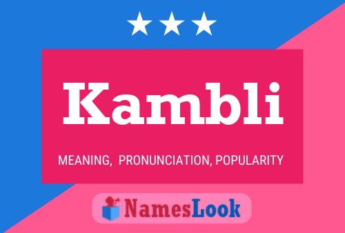 Kambli Name Poster