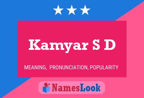 Kamyar S D Name Poster