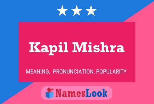 Kapil Mishra Name Poster