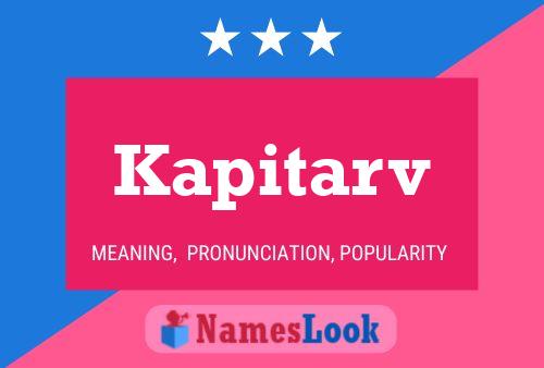 Kapitarv Name Poster