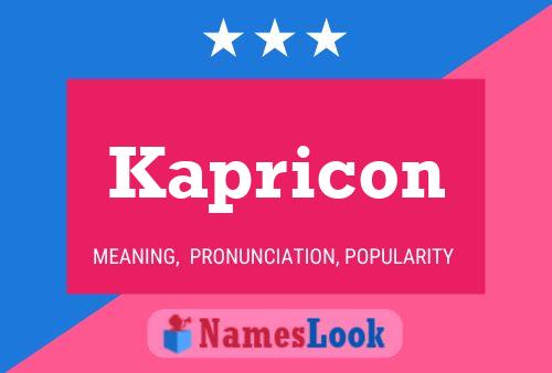 Kapricon Name Poster