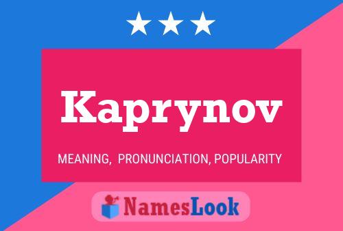 Kaprynov Name Poster