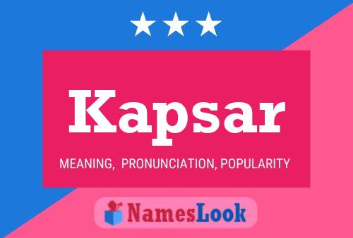 Kapsar Name Poster