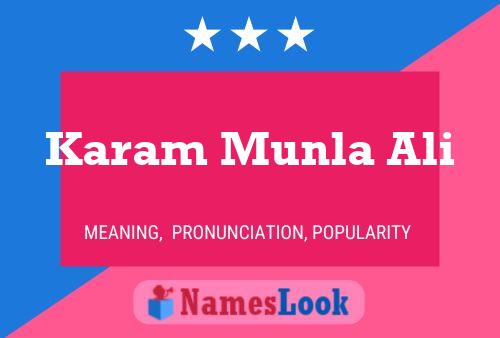 Karam Munla Ali Name Poster