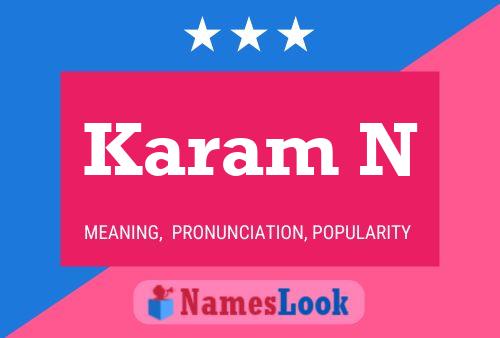 Karam N Name Poster