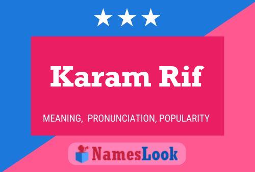 Karam Rif Name Poster