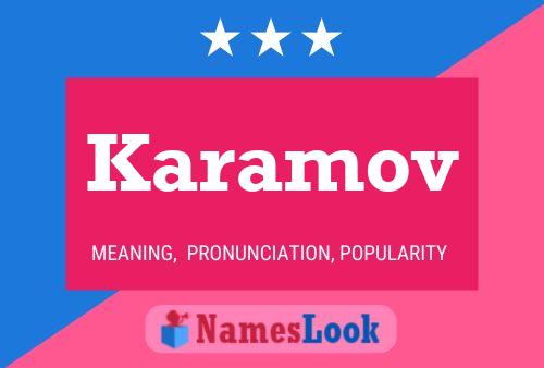 Karamov Name Poster