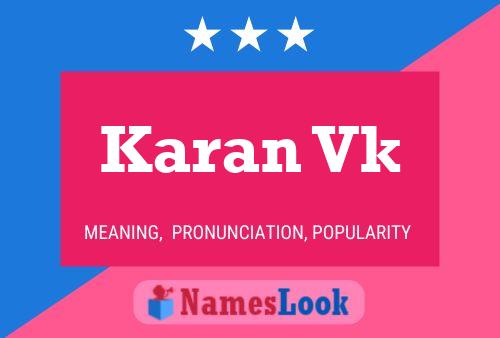 Karan Vk Name Poster