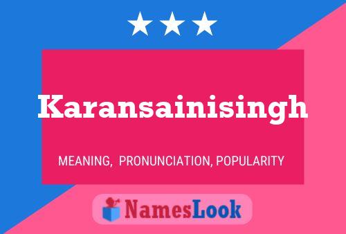 Karansainisingh Name Poster