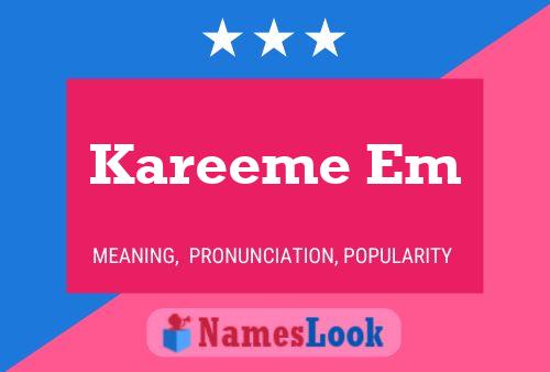 Kareeme Em Name Poster