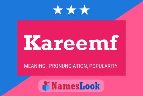 Kareemf Name Poster