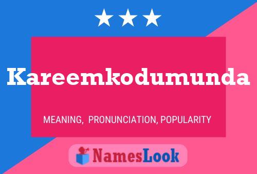 Kareemkodumunda Name Poster