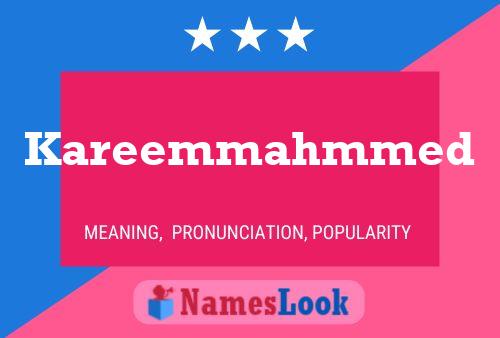 Kareemmahmmed Name Poster