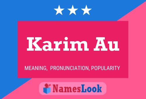 Karim Au Name Poster