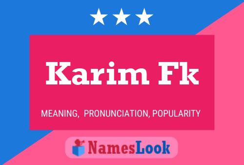 Karim Fk Name Poster