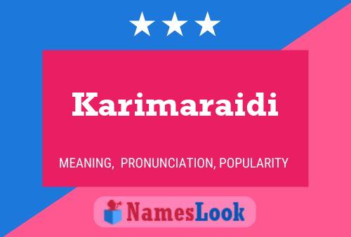 Karimaraidi Name Poster