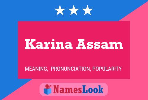 Karina Assam Name Poster