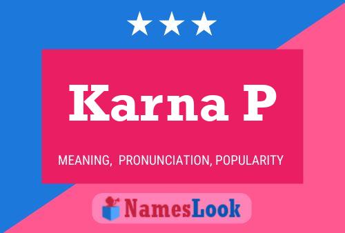 Karna P Name Poster