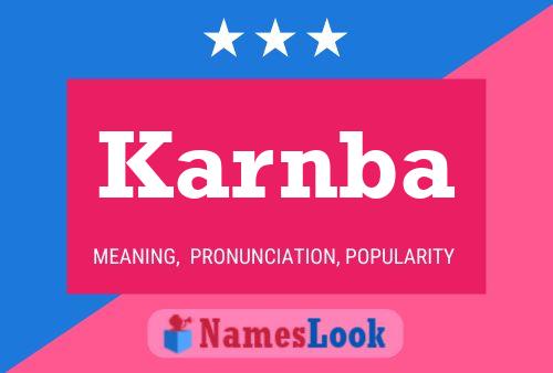 Karnba Name Poster