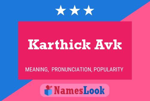 Karthick Avk Name Poster