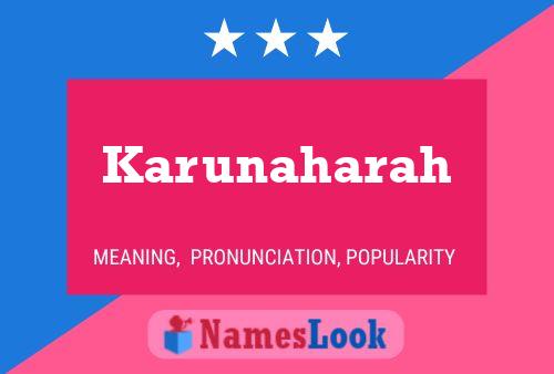 Karunaharah Name Poster