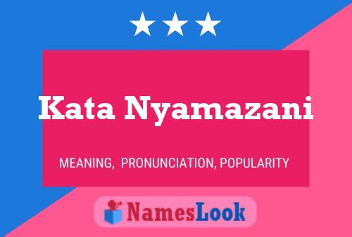 Kata Nyamazani Name Poster