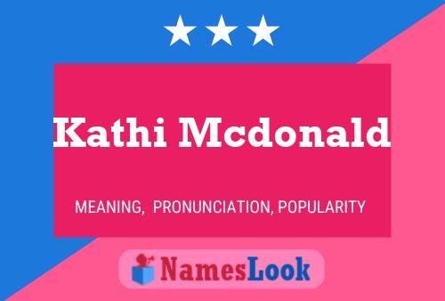 Kathi Mcdonald Name Poster