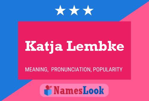 Katja Lembke Name Poster