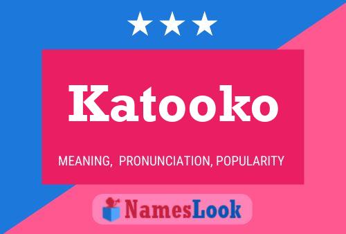 Katooko Name Poster