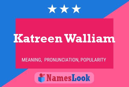 Katreen Walliam Name Poster