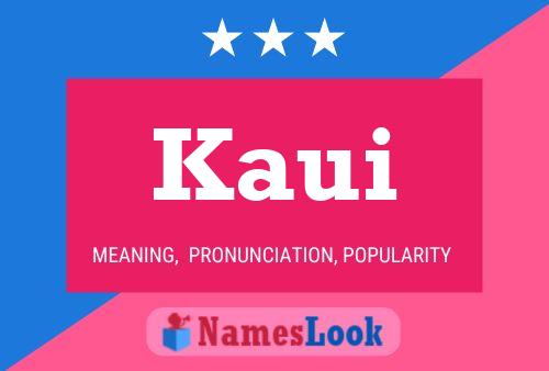 Kaui Meaning, Pronunciation, Origin and Numerology - NamesLook