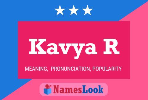 Kavya R Name Poster