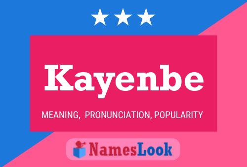 Kayenbe Name Poster