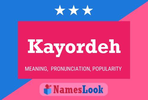 Kayordeh Name Poster