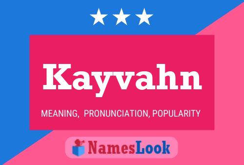 Kayvahn Name Poster